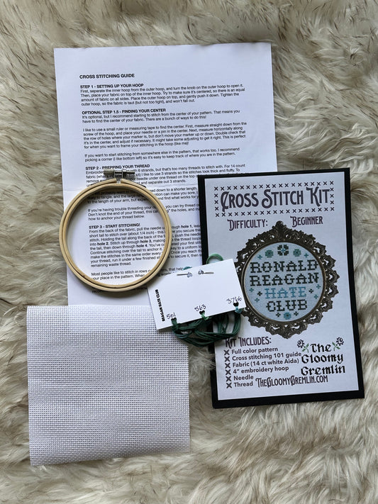 Reagan Hate Club - Cross Stitch Kit