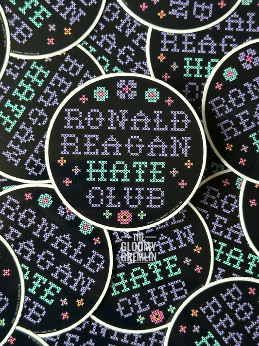 Ronald Reagan Hate Club - 3" Sticker