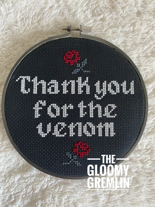 Thank You For The Venom - Cross Stitch Pattern