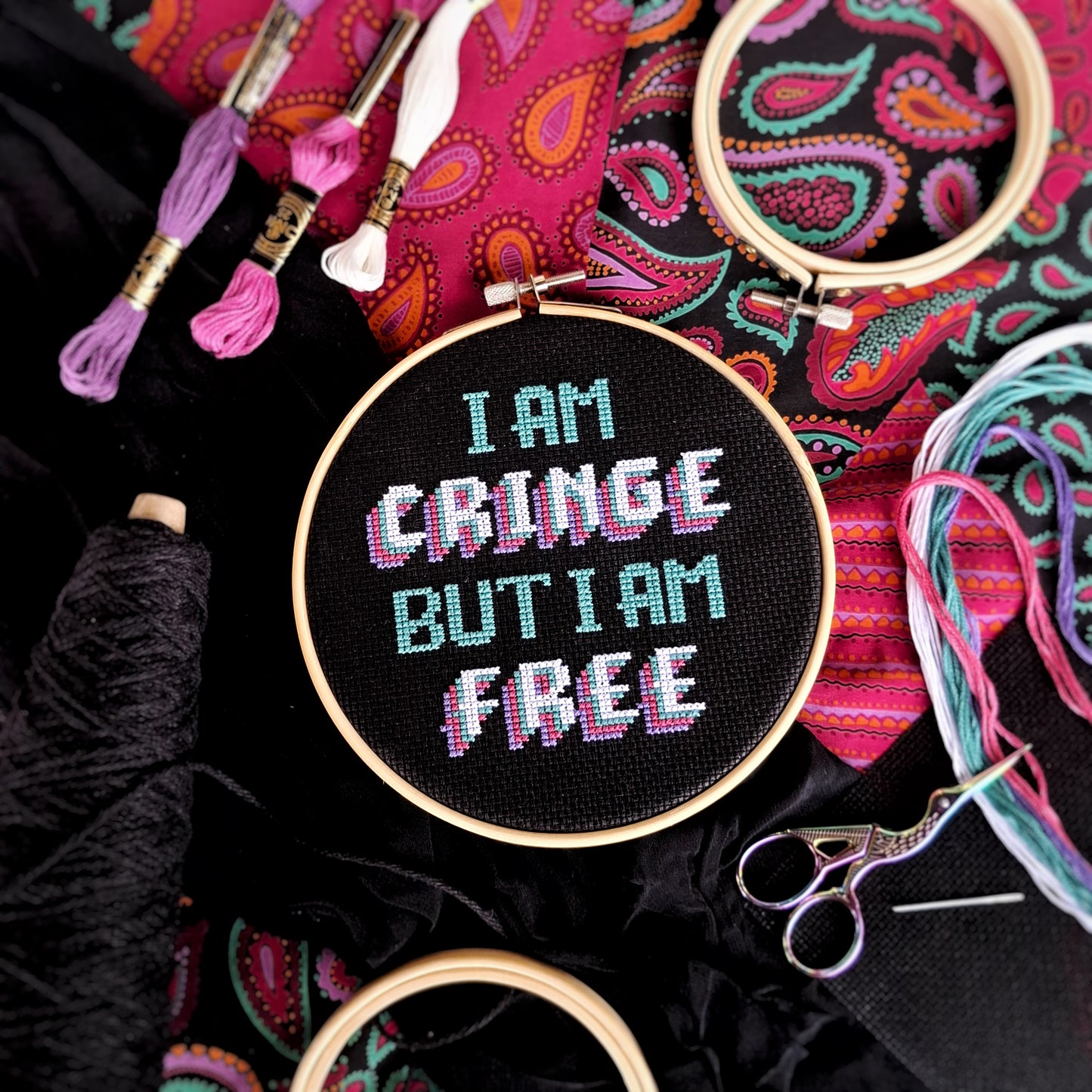 Cringe But Free - Cross Stitch Kit