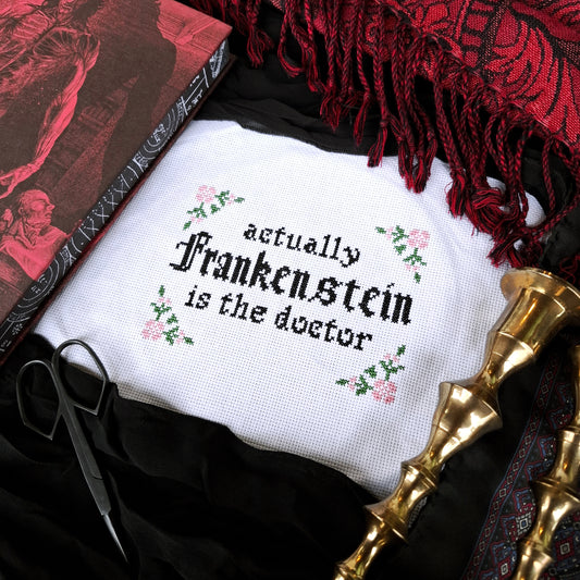 Actually Frankenstein is the Doctor - Cross Stitch Pattern