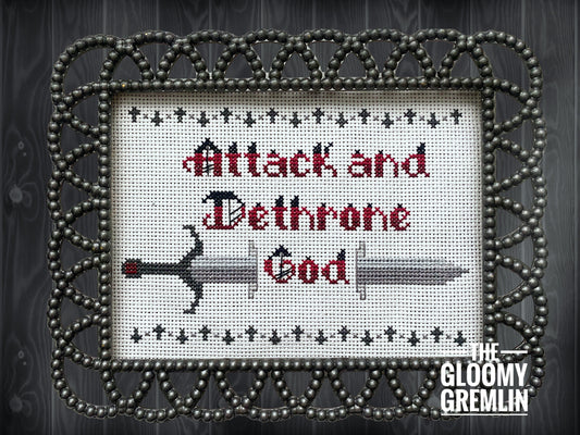 Attack & Dethrone God - Cross Stitch Pattern Pack