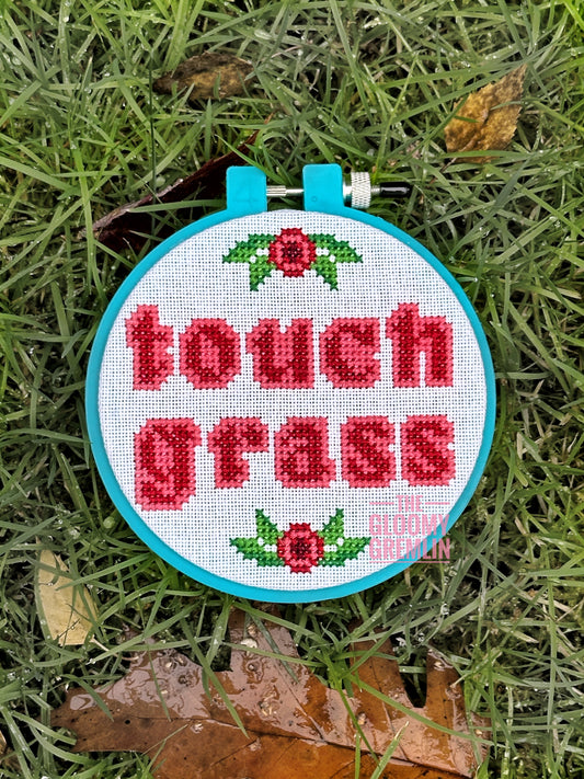 Touch Grass - Cross Stitch Pattern