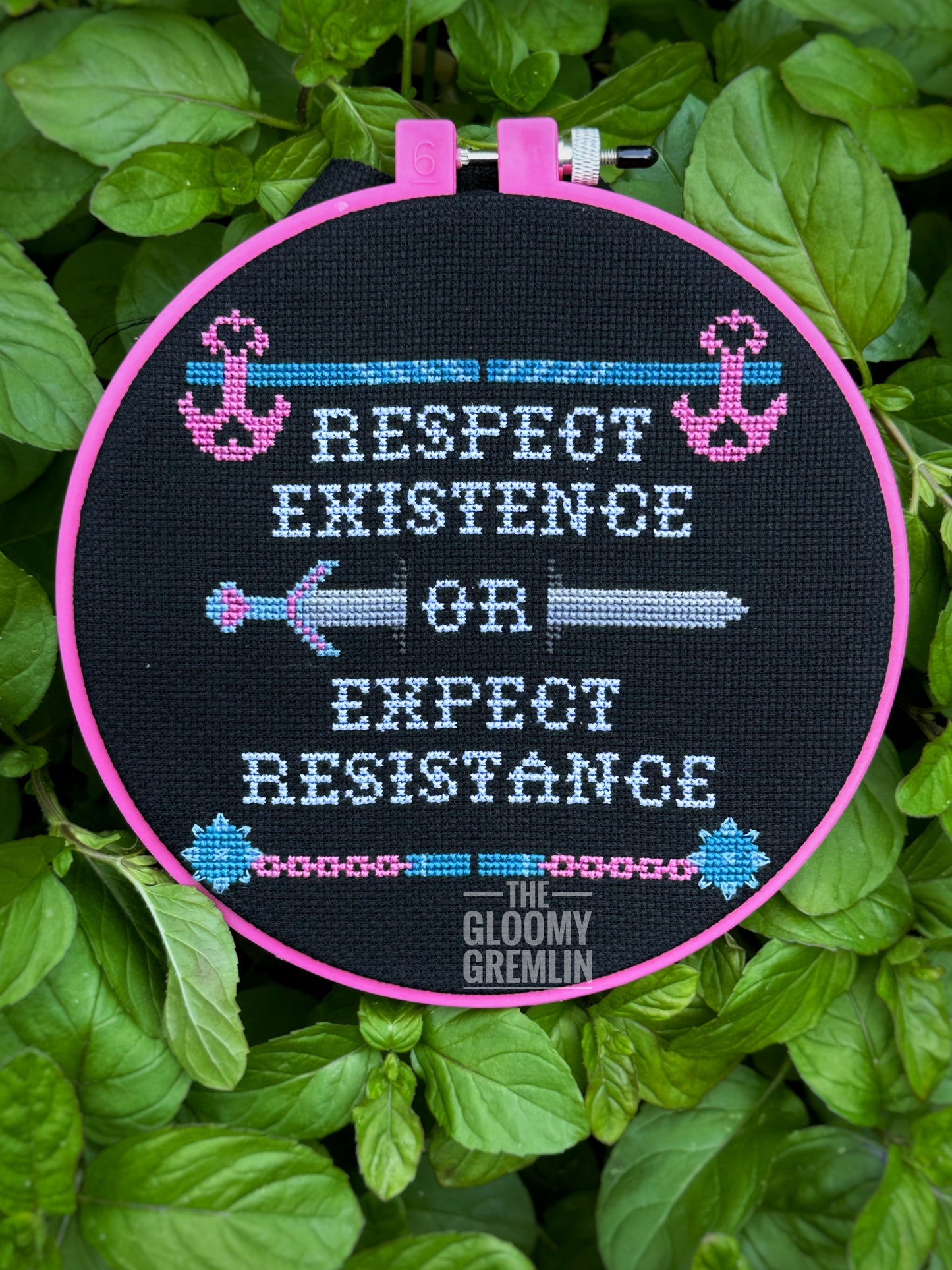 Respect Existence or Expect Resistance - Cross Stitch Pattern