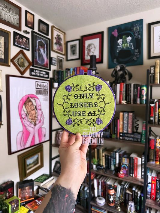 Only Losers Use AI - Cross Stitch Pattern
