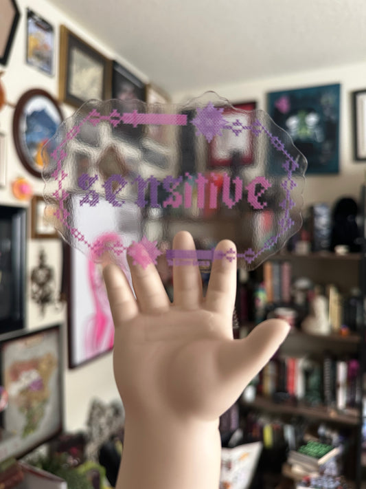 Sensitive - Clear Sticker
