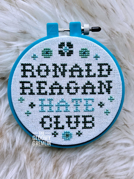 Reagan Hate Club - Cross Stitch Pattern