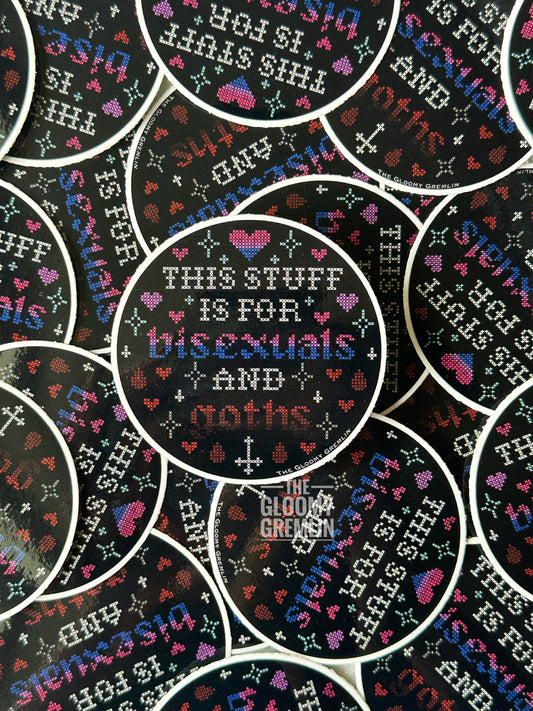 Bi & Goth - 3" Sticker