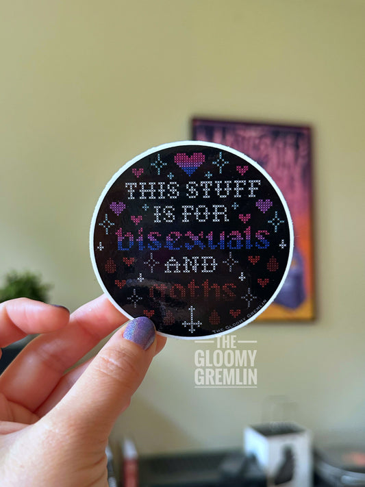 Bi & Goth - 3" Sticker