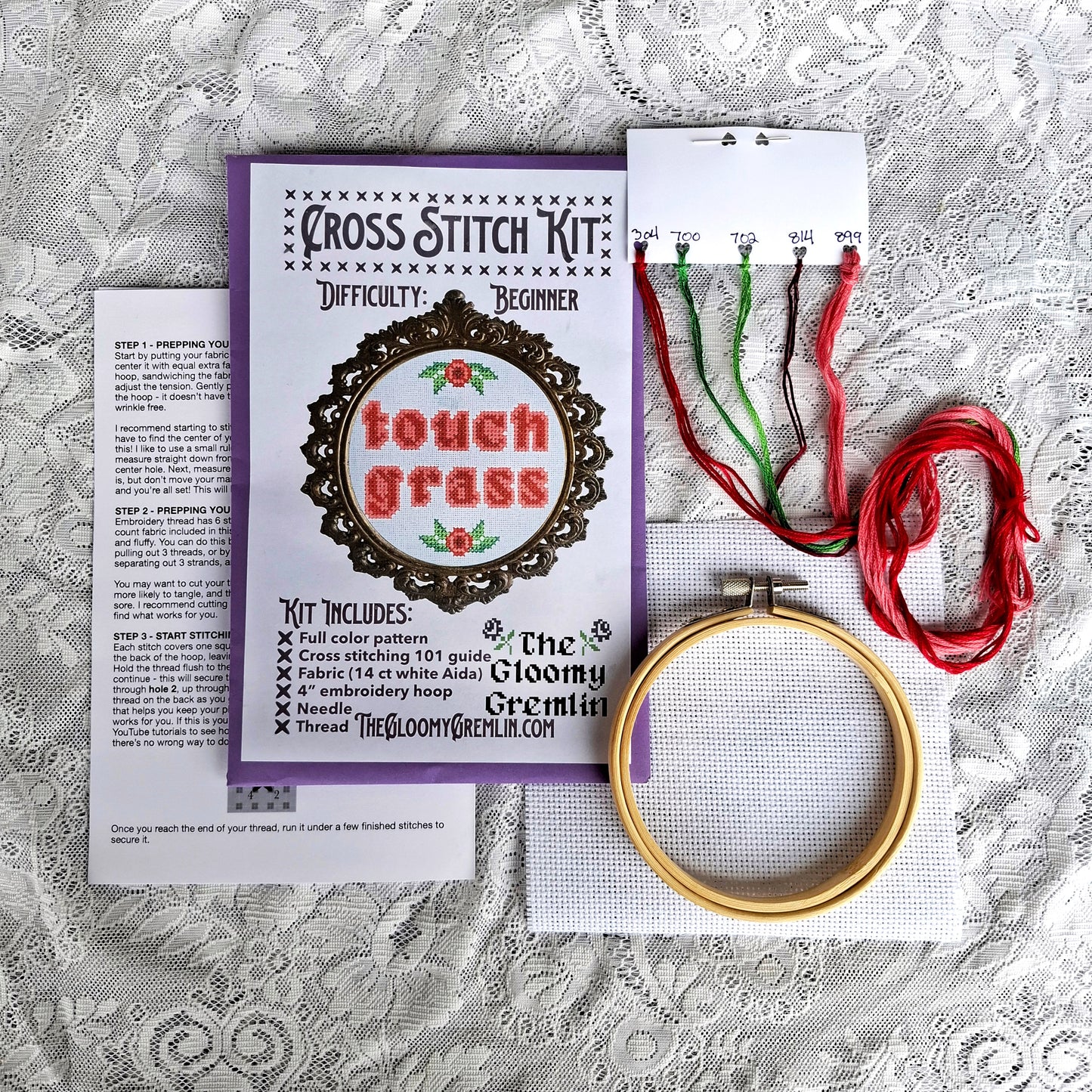 Touch Grass - Cross Stitch Kit