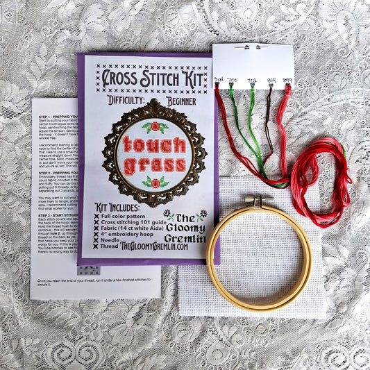 Touch Grass - Cross Stitch Kit