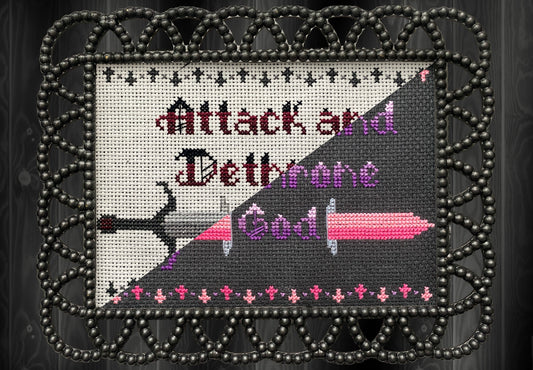Attack & Dethrone God - Cross Stitch Pattern Pack