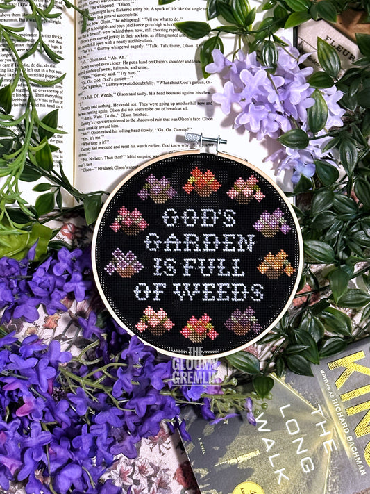 God's Garden is Full of Weeds - Cross Stitch Pattern